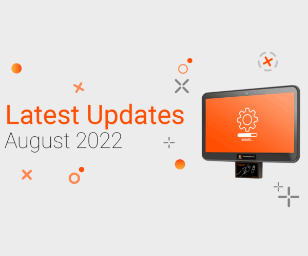 EntrySign system with orange screen loading latest updates