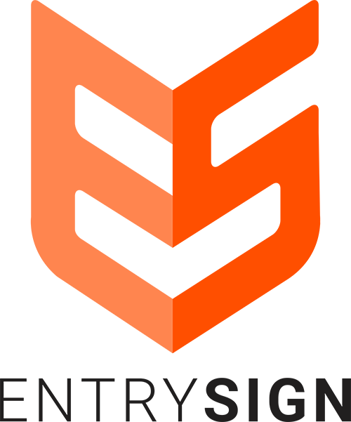 EntrySign Portrait Logo Black Text