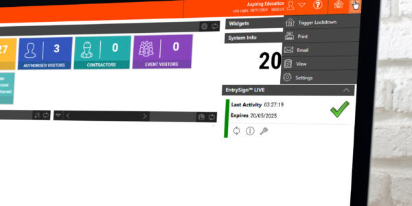 EntrySign back office suite user interface
