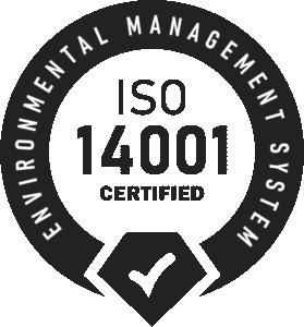 ISO 14001 Certified - Environmental Management System Black Logo